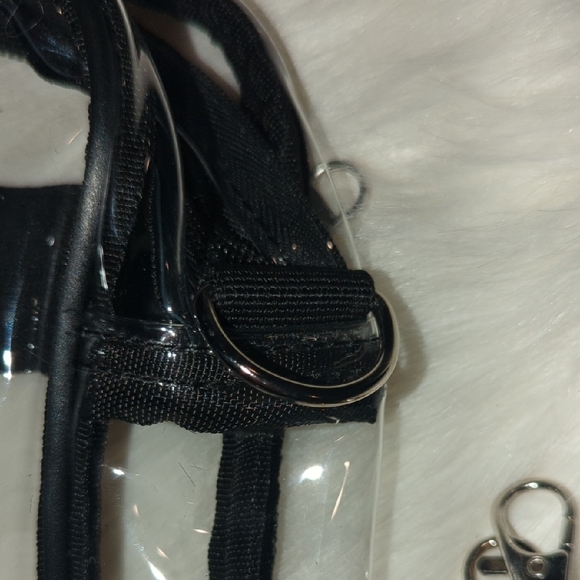 Clear Crossbody Bag with Black Trim - Picture 5 of 7
